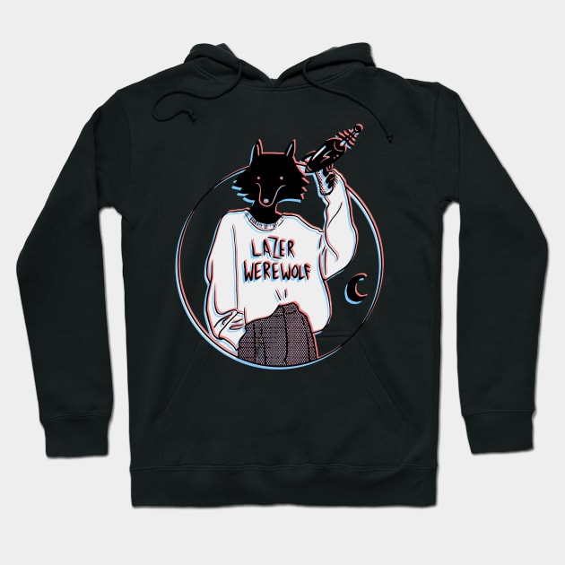 LAZER WOLF Hoodie by LegendDerry